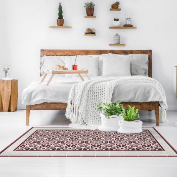 Alfombra Vinílica Carly Garnet dormitorio