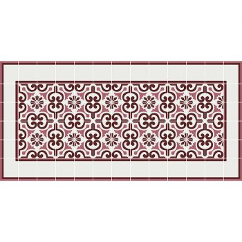 Alfombra en vinilo Carly Garnet-97x48