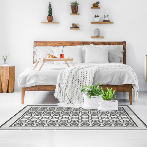 Alfombra Vinílica Hidráulica Rolley Frame dormitorio