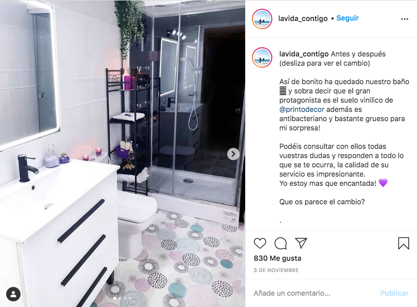 Cómo cambiar el suelo del baño sin obras: el truco definitivo y sencillo  usando vinilos adhesivos de Shein (son muy económicos)