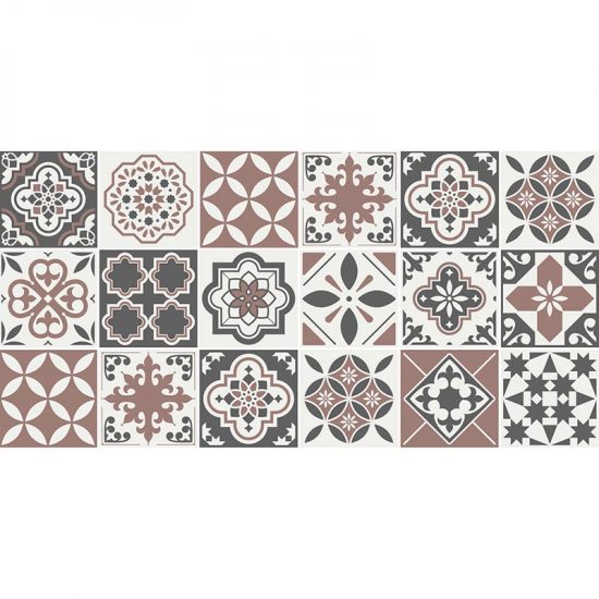 Alfombra Vinílica Hidráulica Boston Brown-97x48 cm