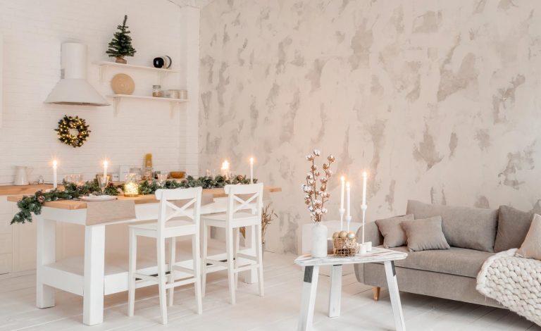 Decoración Navidad manteles y caminos de mesa vinílicos