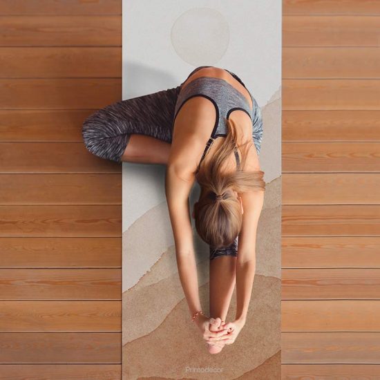 Yoga mat acuarela sol clase de yoga