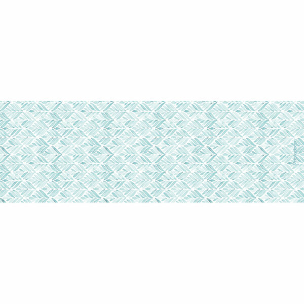 Yoga mat blue leaves 180 x 60 cm