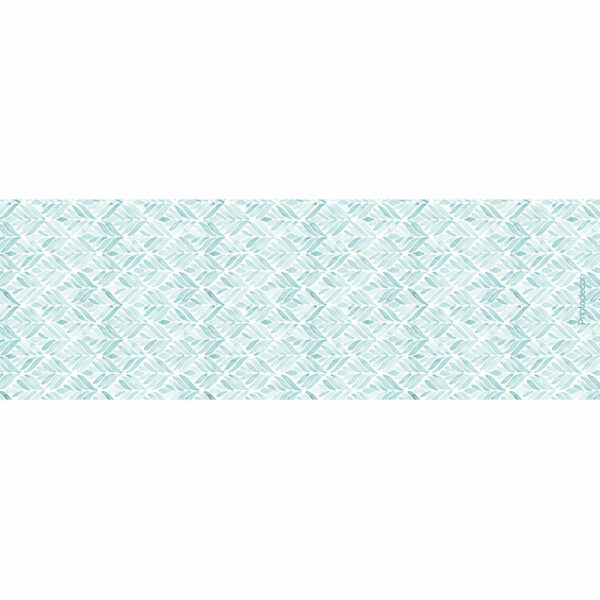 Yoga mat blue leaves 180 x 60 cm