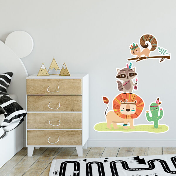 Vinilo infantil bosque animals dormitorio