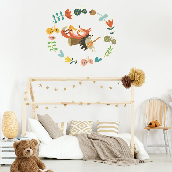 Vinilo infantil music jungle dormitorio infantil