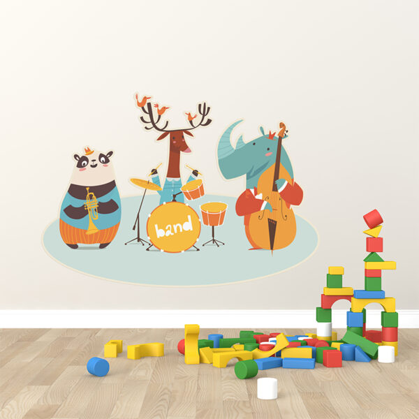 Vinilo infantil banda animal dormitorio infantil