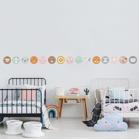 Vinilo infantil animal friends dormitorio infantil