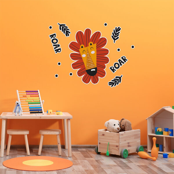 Vinilo infantil león feliz habitación juegos