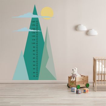 Vinilo infantil medidor mountains dormitorio infantil
