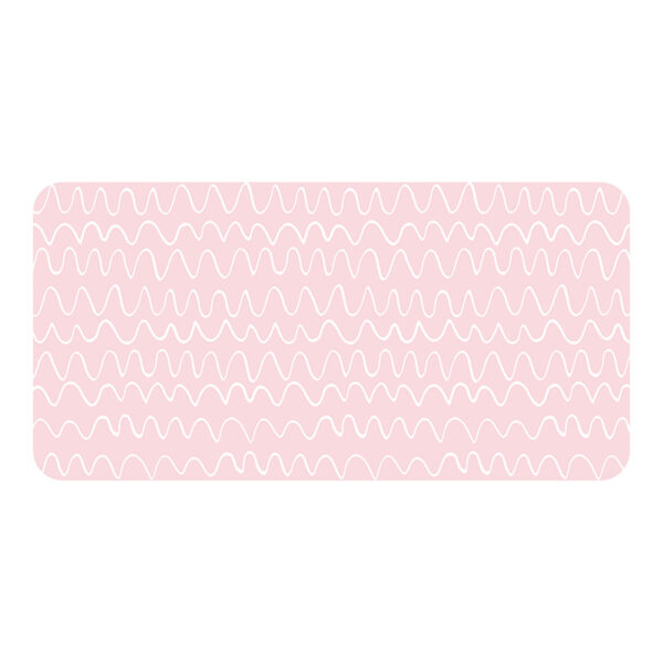 Protector de escritorio ondas rosas 80 x 40 cm