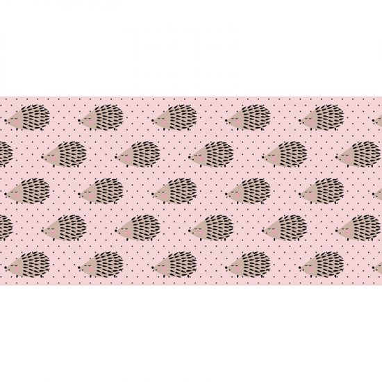 Alfombra vinílica infantil Erizos rosa 97 x 48 cm