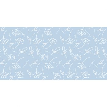 Alfombra vinílica infantil plantitas azul cielo 97 x 48 cm