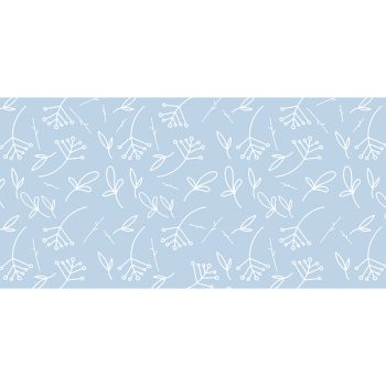 Alfombra vinílica infantil plantitas azul cielo 97 x 48 cm