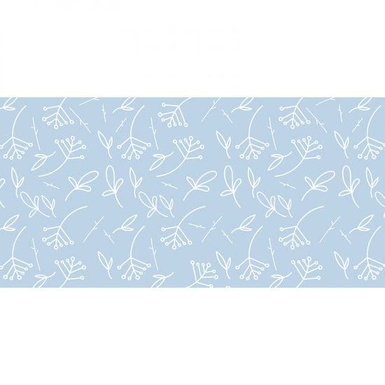 Alfombra vinílica infantil plantitas azul cielo 97 x 48 cm