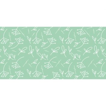 Alfombra vinílica infantil Plantitas verde 97 x 48 cm