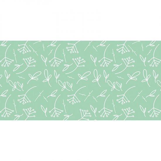 Alfombra vinílica infantil Plantitas verde 97 x 48 cm