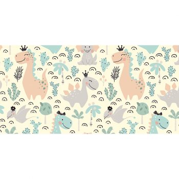 Alfombra vinílica infantil Happy dinos 97 x 48 cm