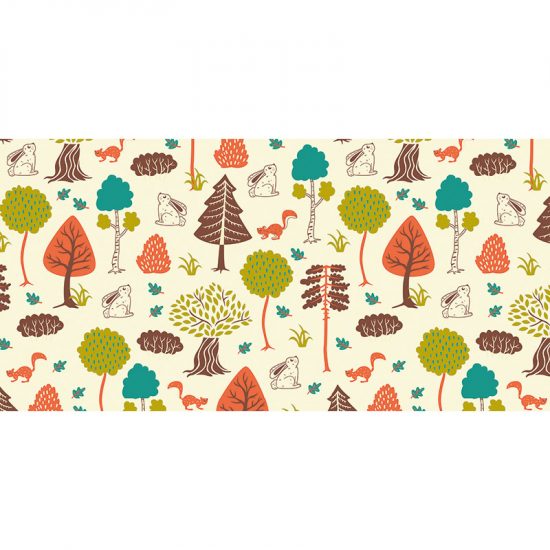 Alfombra vinílica infantil October animals 97 x 48 cm