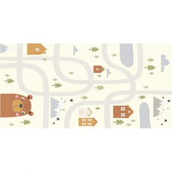 Alfombra vinílica infantil camino oso 97 x 48 cm