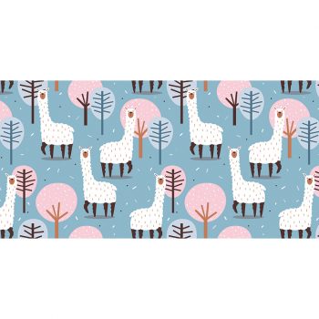 Alfombra vinílica infantil Llama 97 x 48 cm