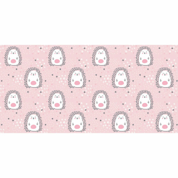 Alfombra vinílica infantil Erizos estrellitas rosa 97 x 48 cm