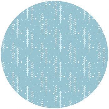 Alfombra vinílica infantil redonda flechas azules 60 x 60 cm