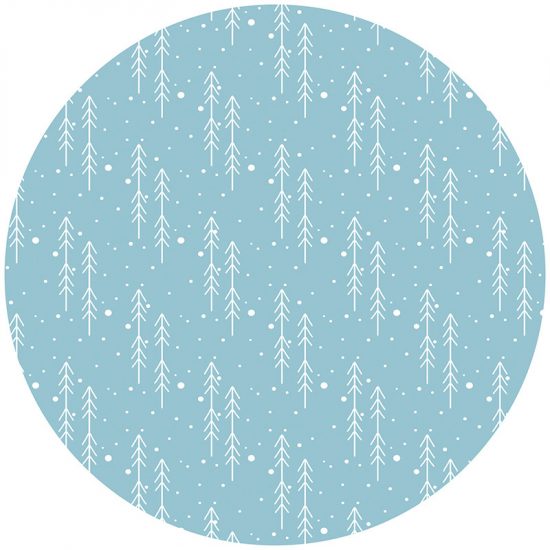 Alfombra vinílica infantil redonda flechas azules 60 x 60 cm