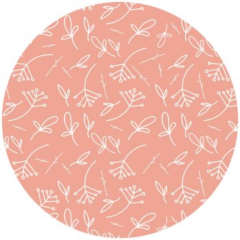 Alfombra vinílica infantil redonda plantas coral 60 x 60 cm