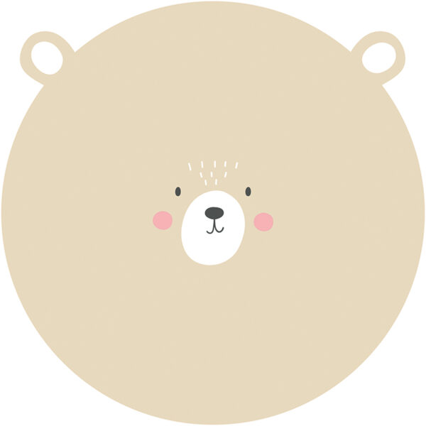 Alfombra vinílica infantil redonda dulce oso 60 x 60 cm