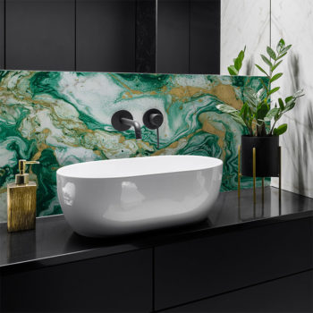 vinilo decorativo Green Marble, baño