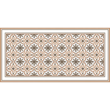 Alfombra vinílica Rabat Brown 97 x 48 cm