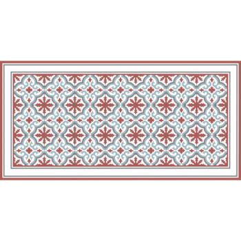 Alfombra vinílica Rabat Red 97 x 48 cm