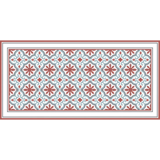 Alfombra vinílica Rabat Red 97 x 48 cm
