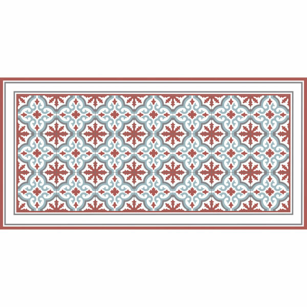 Alfombra vinílica Rabat Red 97 x 48 cm