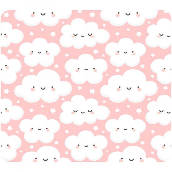 Cabecero de cama infantil nubelandia rosa 90 x 80 cm