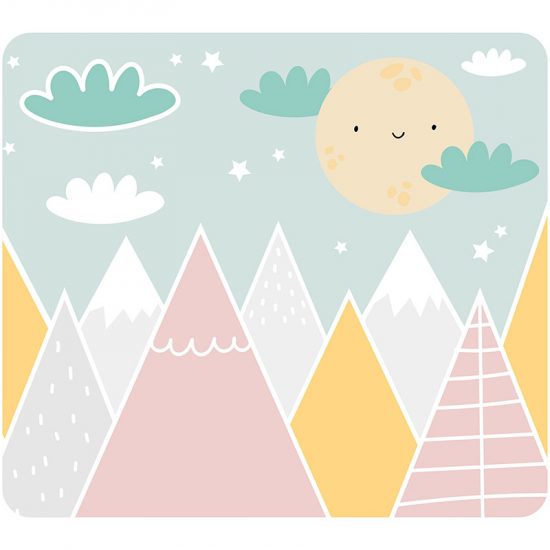 Cabecero de cama infantil Happy mountains 104 x 94 cm