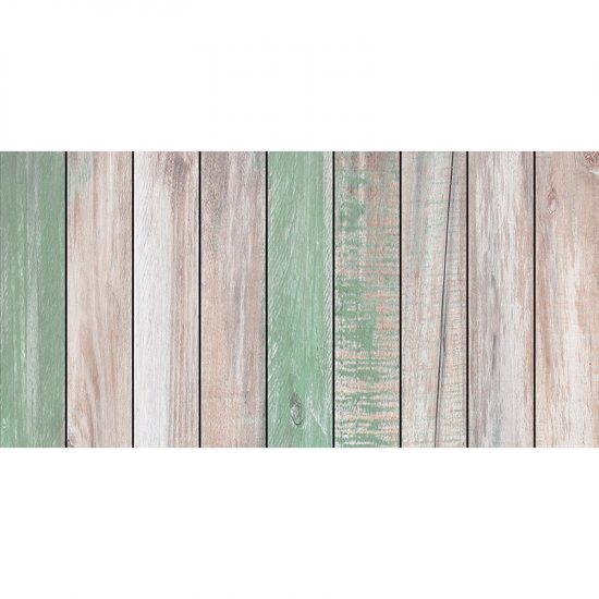 Alfombra vinílica madera verde 97 x 48 cm