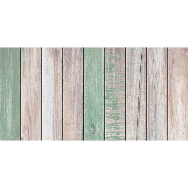 Alfombra vinílica madera verde 97 x 48 cm