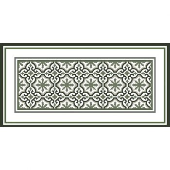 Alfombra vinílica Rabat verde 97 x 48 cm