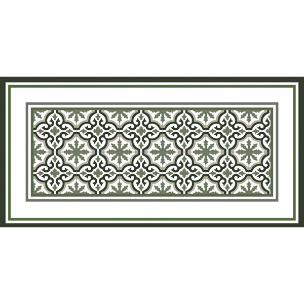 Alfombra vinílica Rabat verde 97 x 48 cm