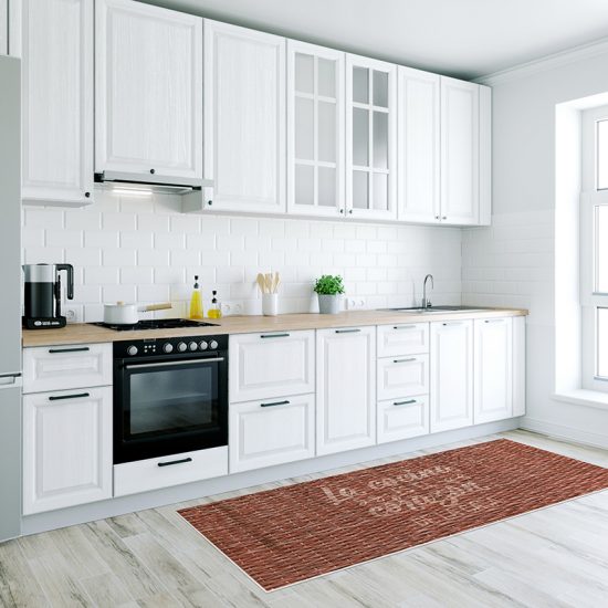Alfombra vinílica cocina mimbre
