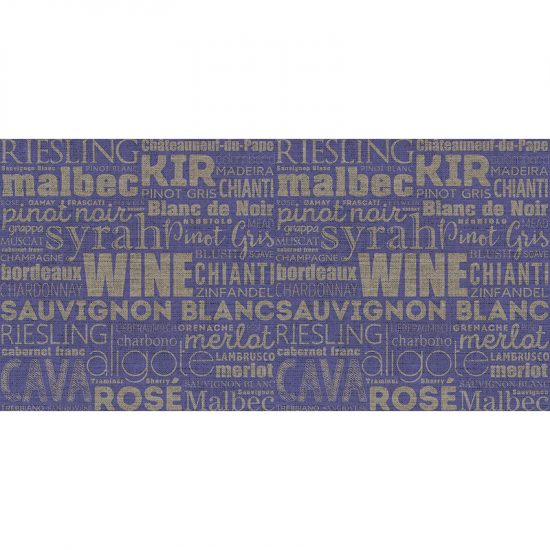 alfombra vinílica cocina wine azul 97 x 48 cm
