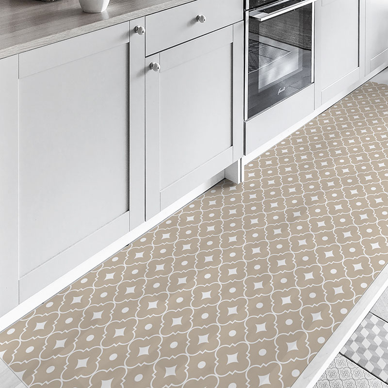 Alfombra vinílica Geométirca Beige - Envío Gratis