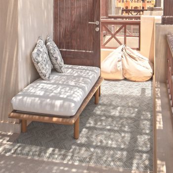 Terraza alfombra vinílica Espiga Blanca