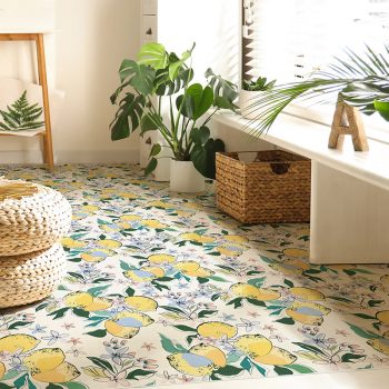 Salón alfombra vinílica Limón jungle