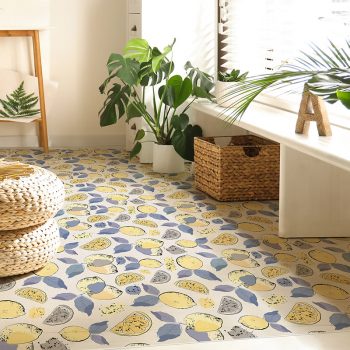 Salón alfombra vinílica Limón lavanda