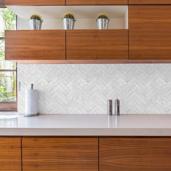 Vinilo decorativo espiga mármol cocina