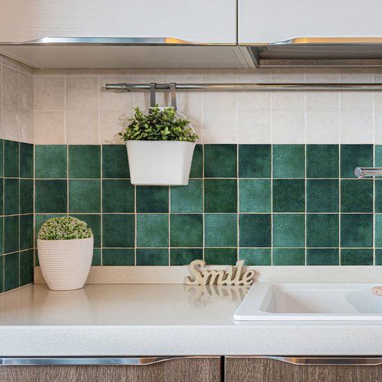 Vinilo decorativo Vintage green cocina
